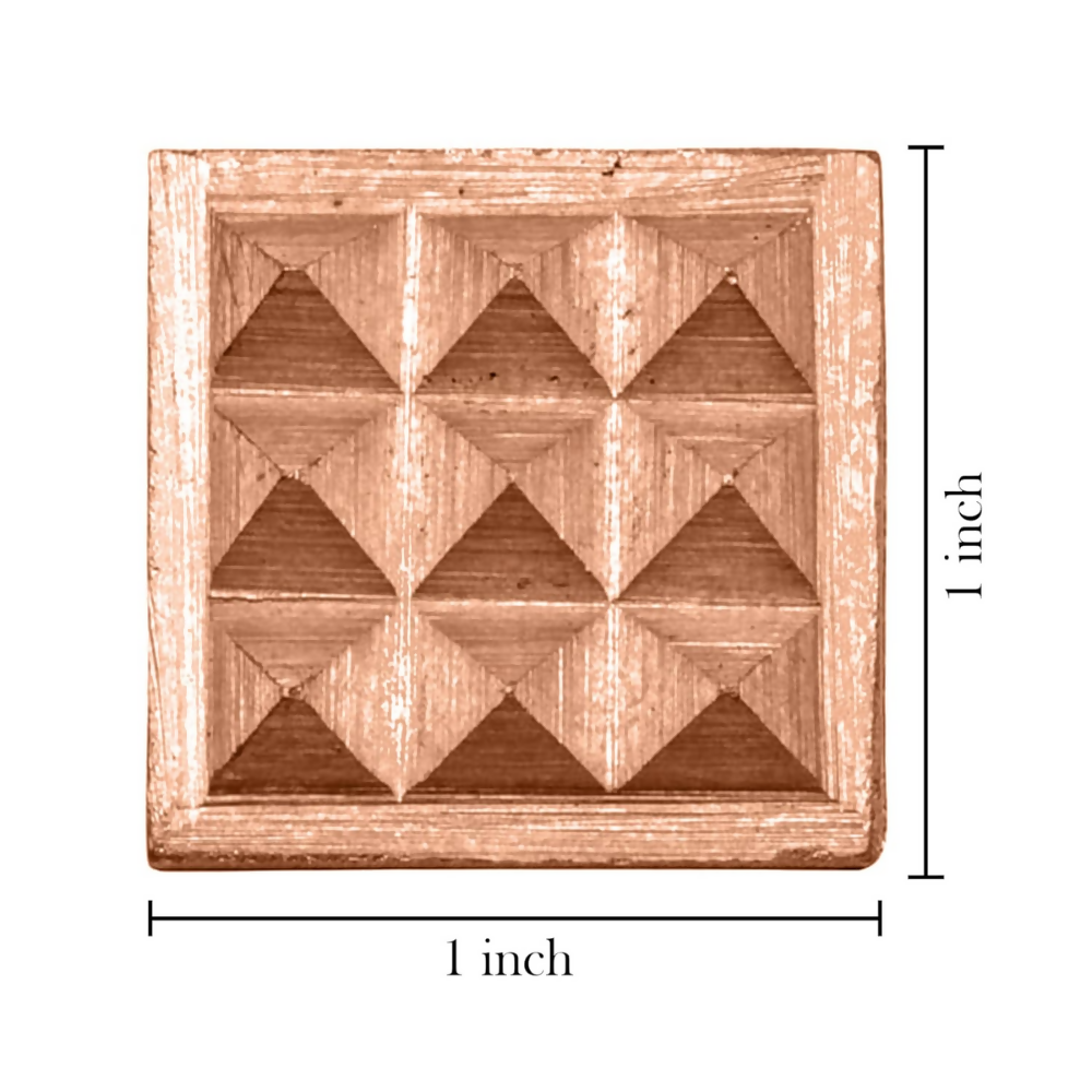 Vastu Vardan Copper Pyramid Energy Plate - Pack of 3 - Dista