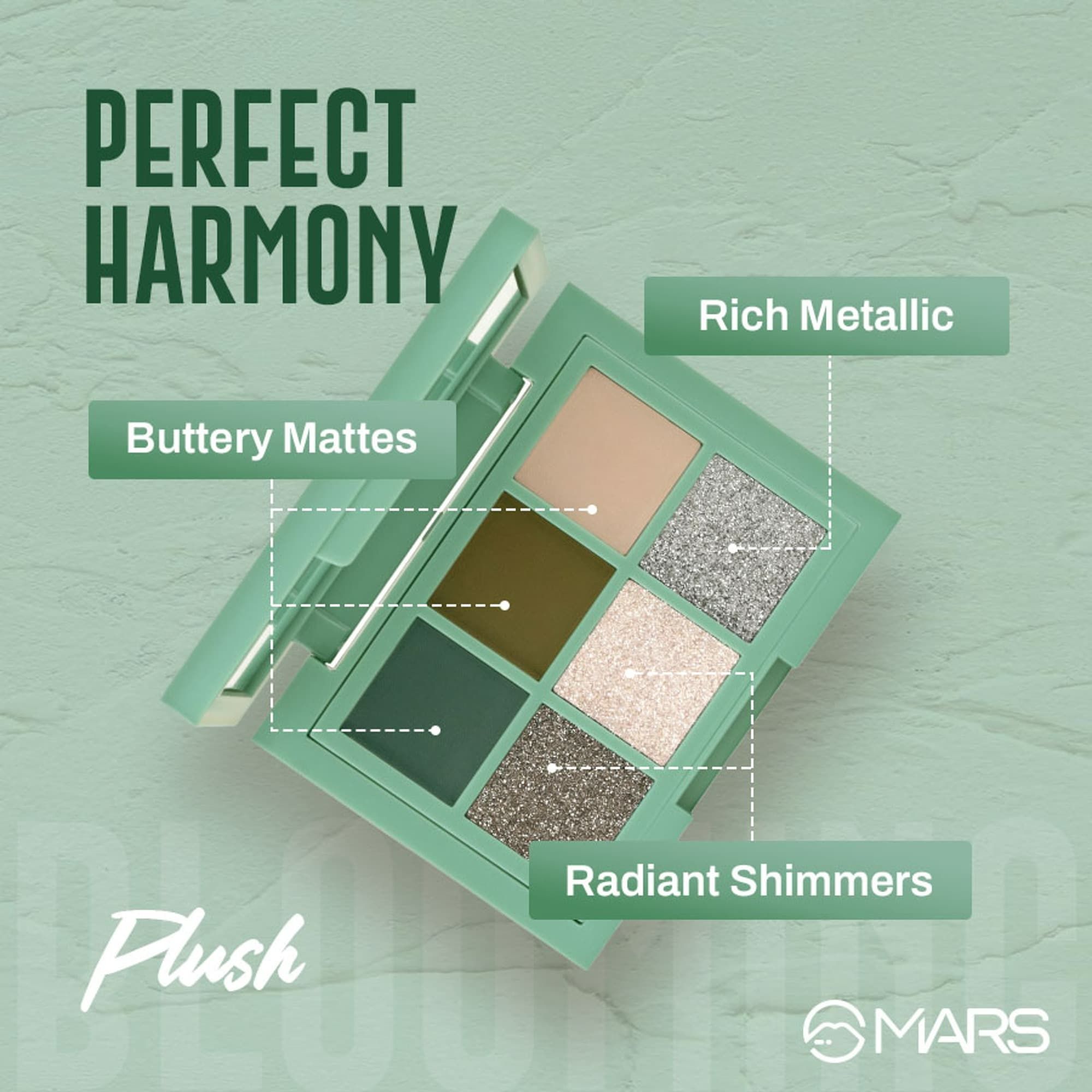 MARS Cosmetics Blooming Matte & Shimmer Eyeshadow Palette - 01 Plush