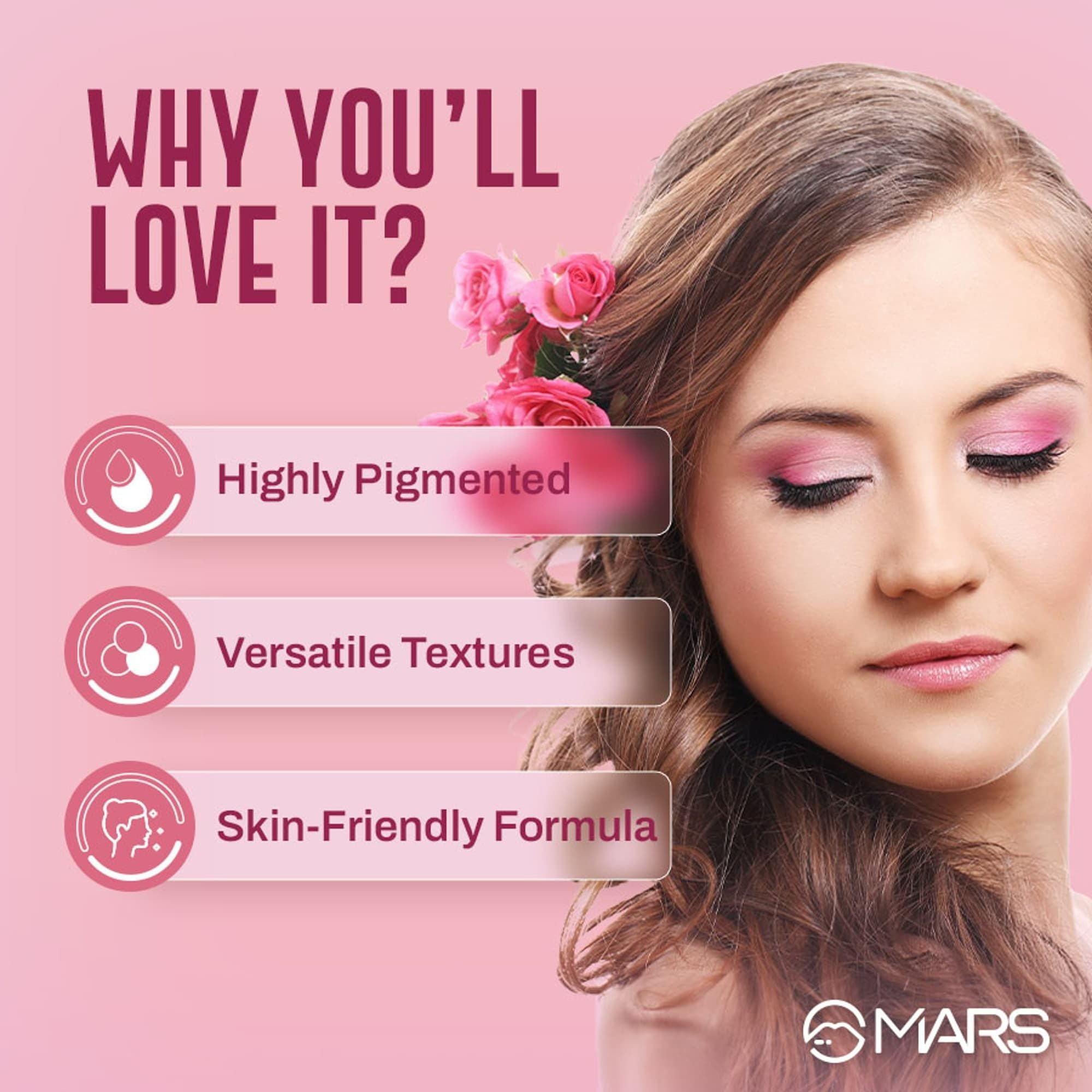 MARS Cosmetics Blooming Matte & Shimmer Eyeshadow Palette - 03 Imperial