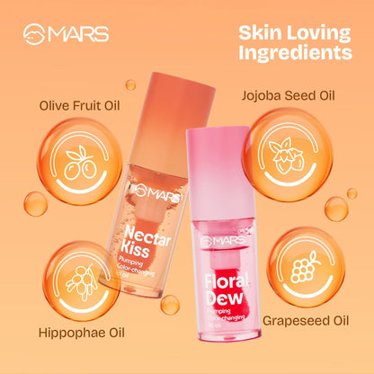 MARS Cosmetics Plumping Color Changing Lip Oil - Nectar Kiss - Distacart
