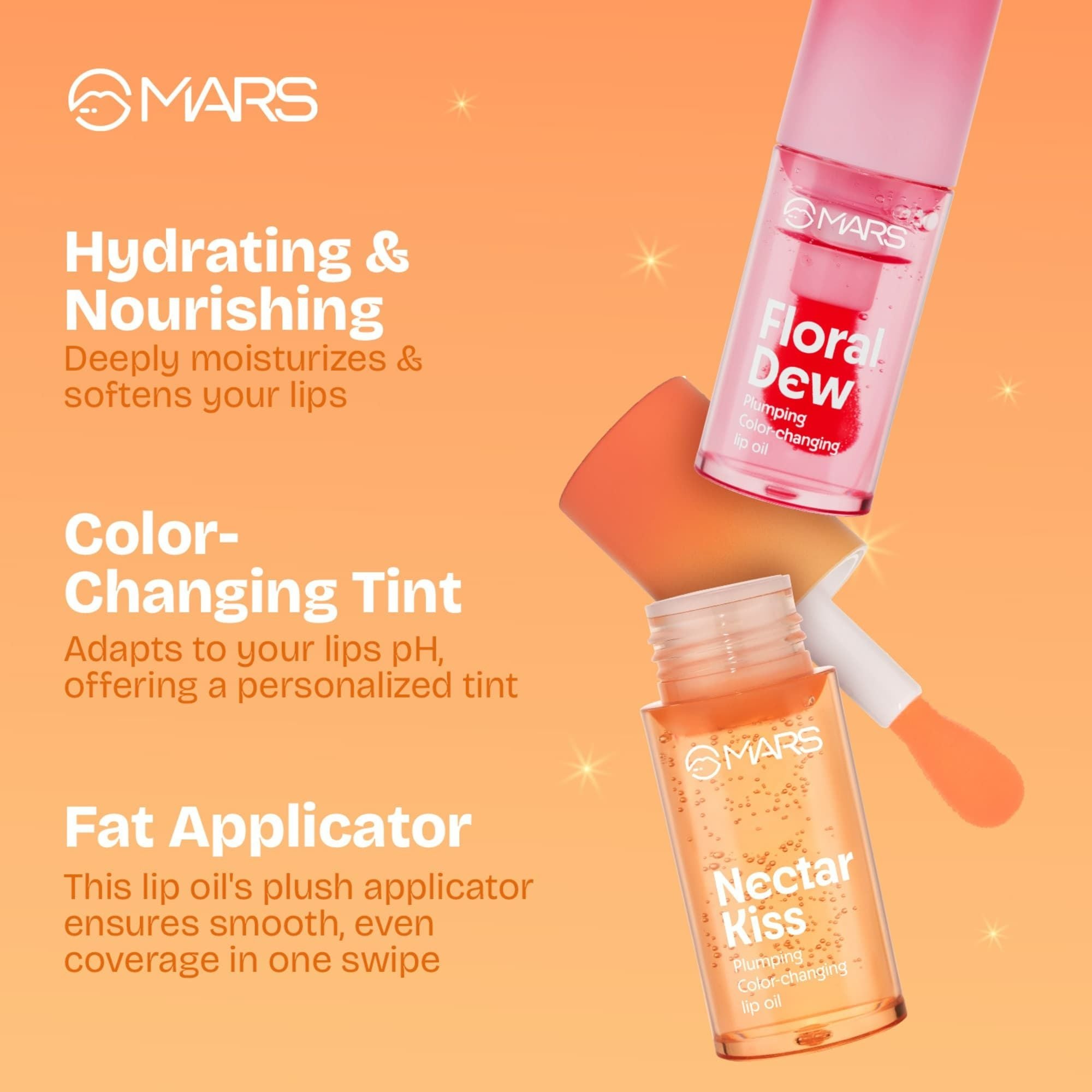 MARS Cosmetics Plumping Color Changing Lip Oil - Nectar Kiss - Distacart
