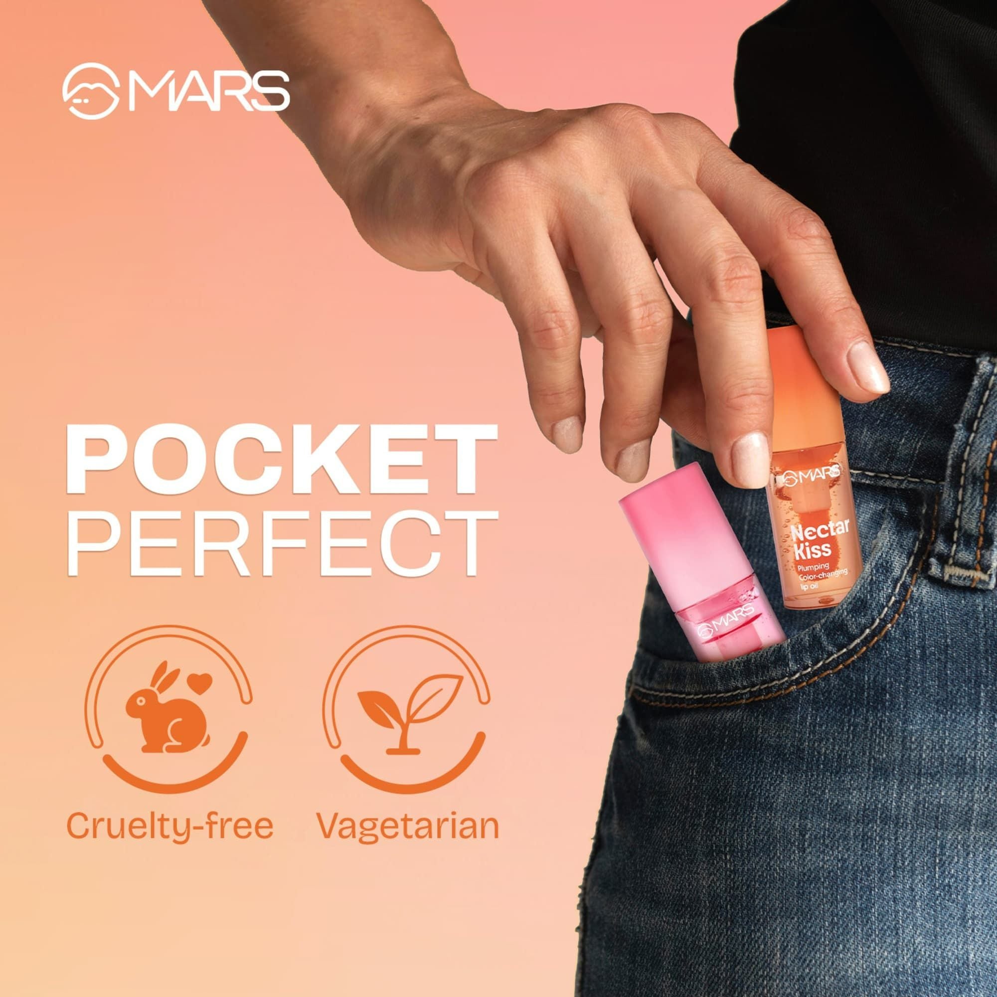 MARS Cosmetics Plumping Color Changing Lip Oil - Nectar Kiss - Distacart