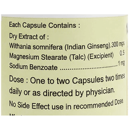 Indian Remedies Extract of Ashwagandha Capsule