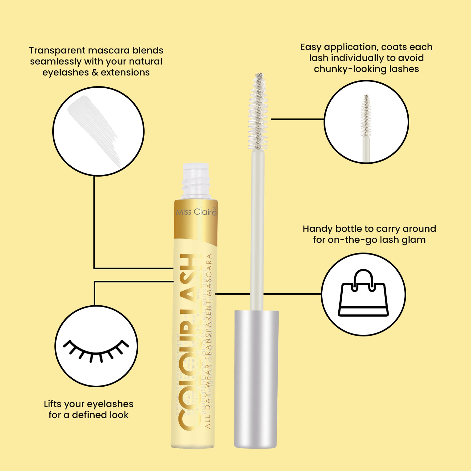 Miss Claire Colourlash All Day Wear Transparent Mascara