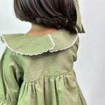 Thumbnail for ArthLife Moss Green Embroidered Shirt Dress - Distacart