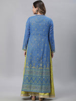 Thumbnail for AURELIA Ethnic Motifs Printed Sleeveless Maxi Ethnic Dress With A Jacket