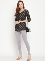 Thumbnail for TAG 7 Women Set of 2 Blue & Grey Ankle Length Leggings - Distacart