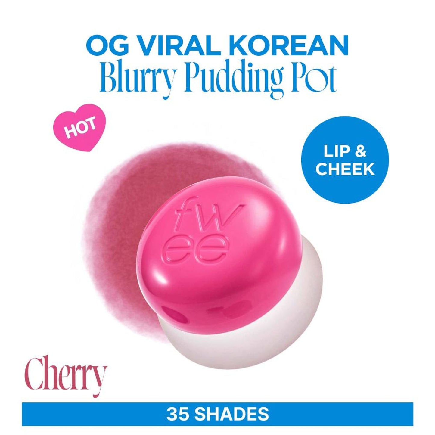 fwee Lip&Cheek Blurry Pudding Pot - Cherry