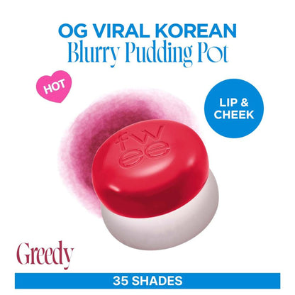 fwee Lip&Cheek Blurry Pudding Pot - Greedy