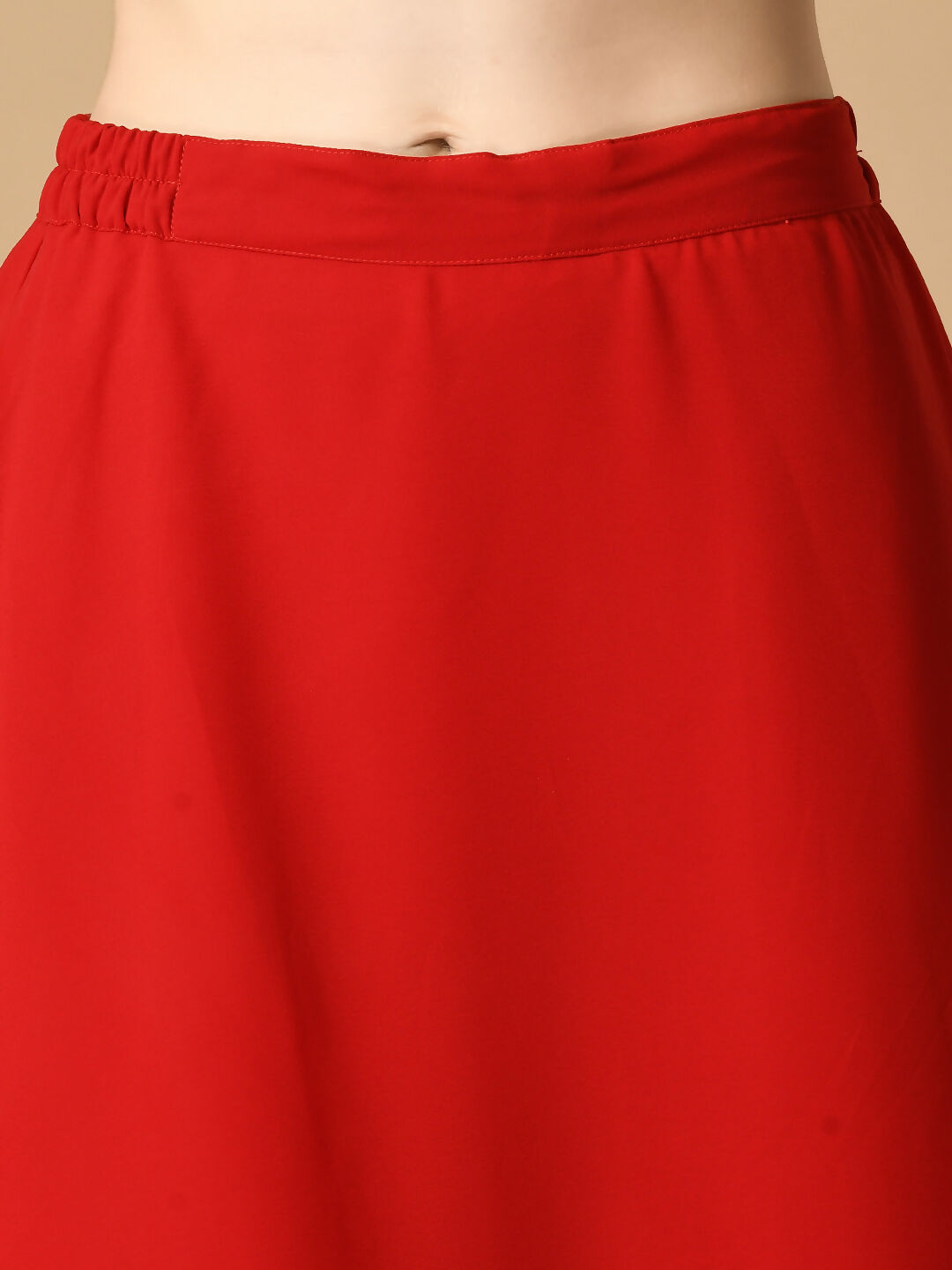 Myshka Women's Red Georgette Top With Skirt Party Sets - Distacart