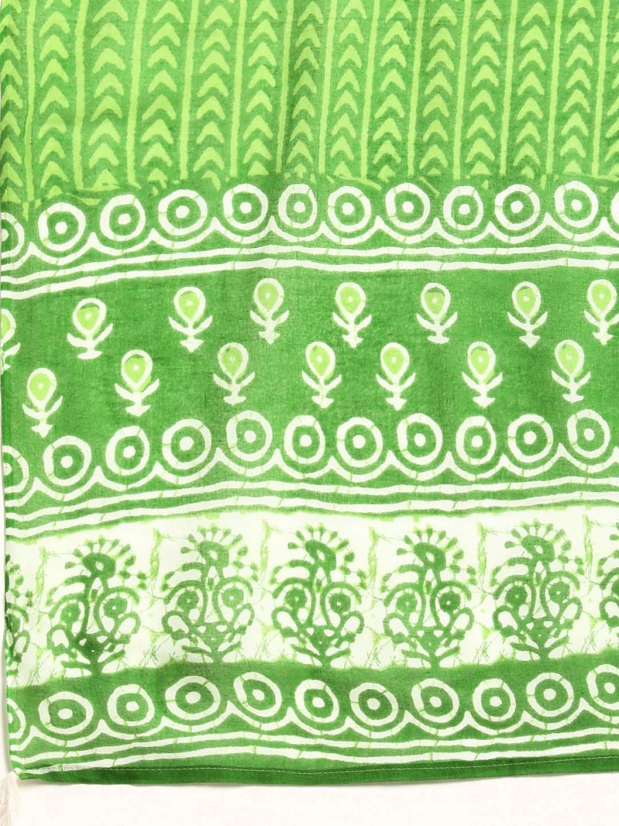 Anouk Ethnic Motifs Printed Thread Work Pure Cotton Kurta With Palazzos & With Dupatta - Distacart