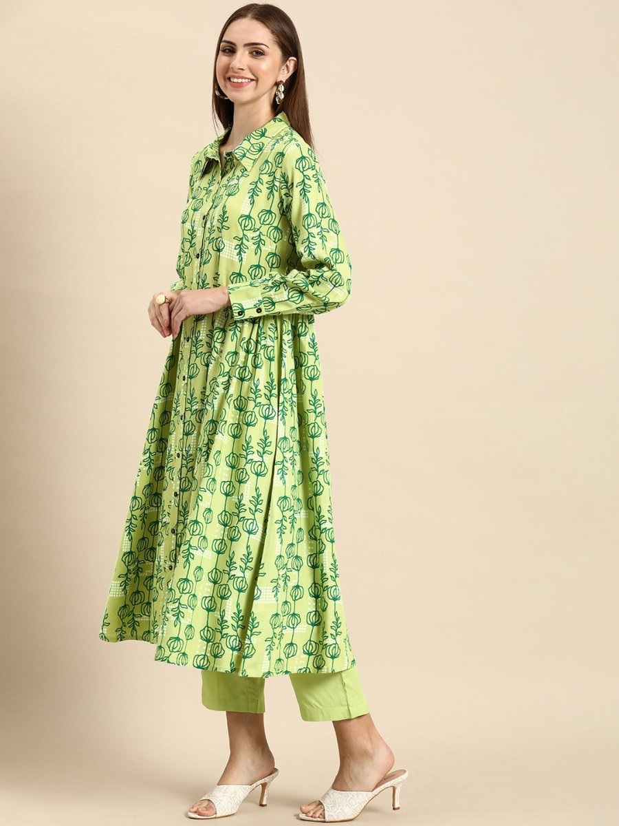 Anouk Women Floral Printed Regular Kurta with Trousers - Distacart