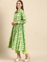 Thumbnail for Anouk Women Floral Printed Regular Kurta with Trousers - Distacart
