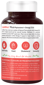 Thumbnail for bliss welness heart health phytosterols omega 3 6 9 veg capsule vegicap