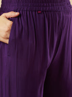 Thumbnail for Kalini Ethnic Motifs Embroidered U-Neck Gotta Patti Kurta With Trouser & Dupatta - Distacart