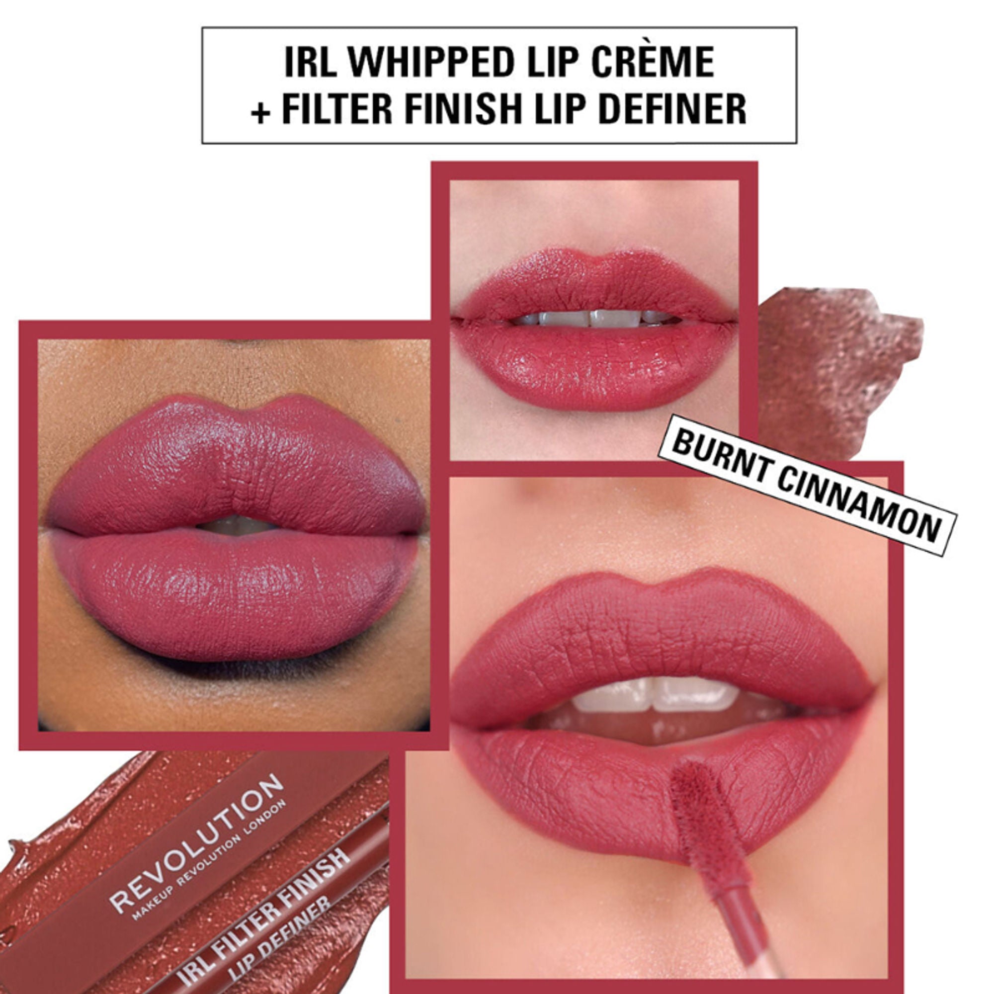 Makeup Revolution Irl Whipped Lip Creme - Burnt Cinnamon - Distacart