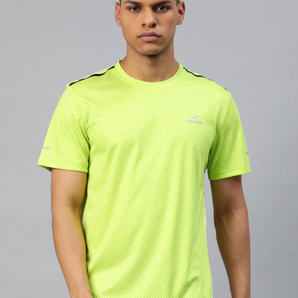 Alcis Men Printed Anti Static Slim Fit T-shirt - Distacart