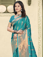 Thumbnail for Astita Silk Sky Blue Saree