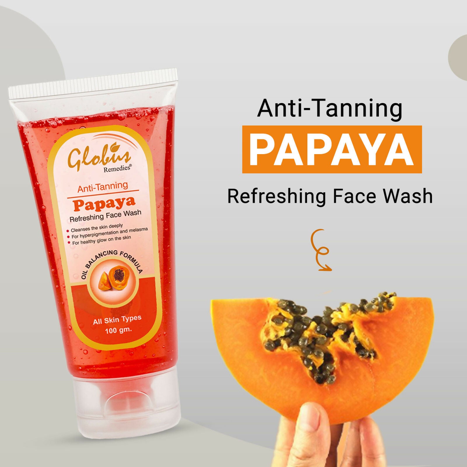 Globus Remedies Papaya Face Wash