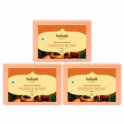 Vedask Organic Handmade Papaya Bath Soap - Dista