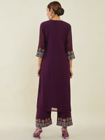 Thumbnail for Soch Women Thread Work Straight Kurta with Palazzos - Distacart