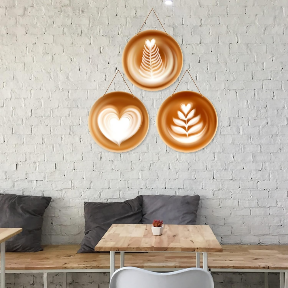 Artvibes Modern Coffee Latte Decorative MDF Wooden Wall Art - Dista