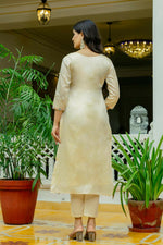 Thumbnail for The52 Chiku Women's Beautiful Thread Work Viscose Assam Silk Fabric with Straight Kurta, Pant and Dupatta Set - Distacart
