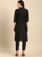 Thumbnail for All About You Women Black Embroidered Kurta with Trousers - Distacart