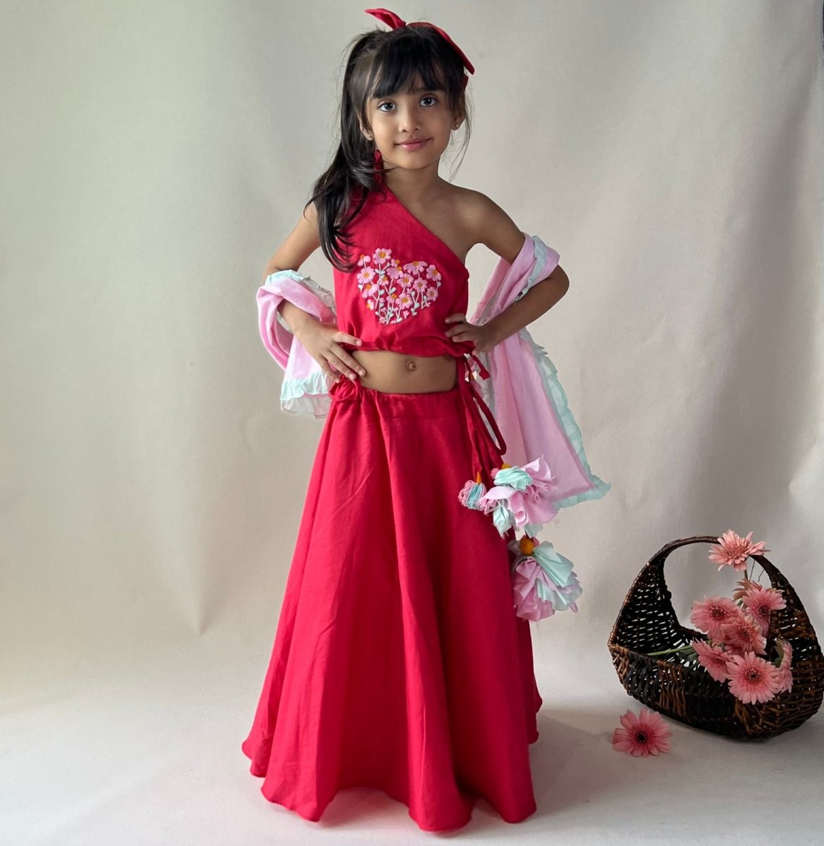 ArthLife Raspberry Pink Lehnga Set - Distacart