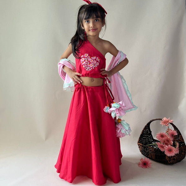 ArthLife Raspberry Pink Lehnga Set - Distacart