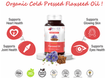 Thumbnail for bliss welness flaxseed oil high potency omega 3 softgel capsule 60 each