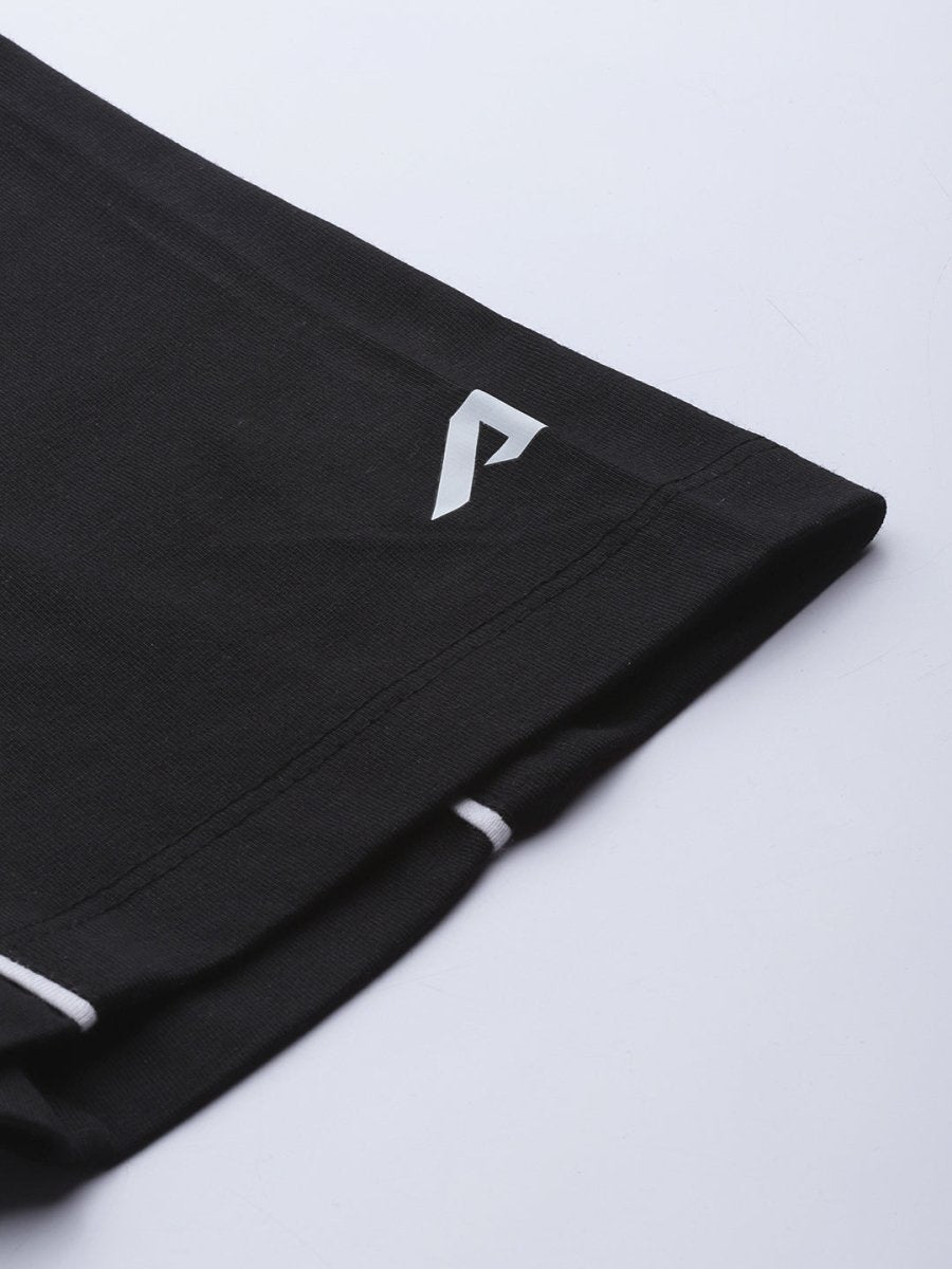 Alcis Men Black Solid Slim Fit Gym T-shirt - Distacart