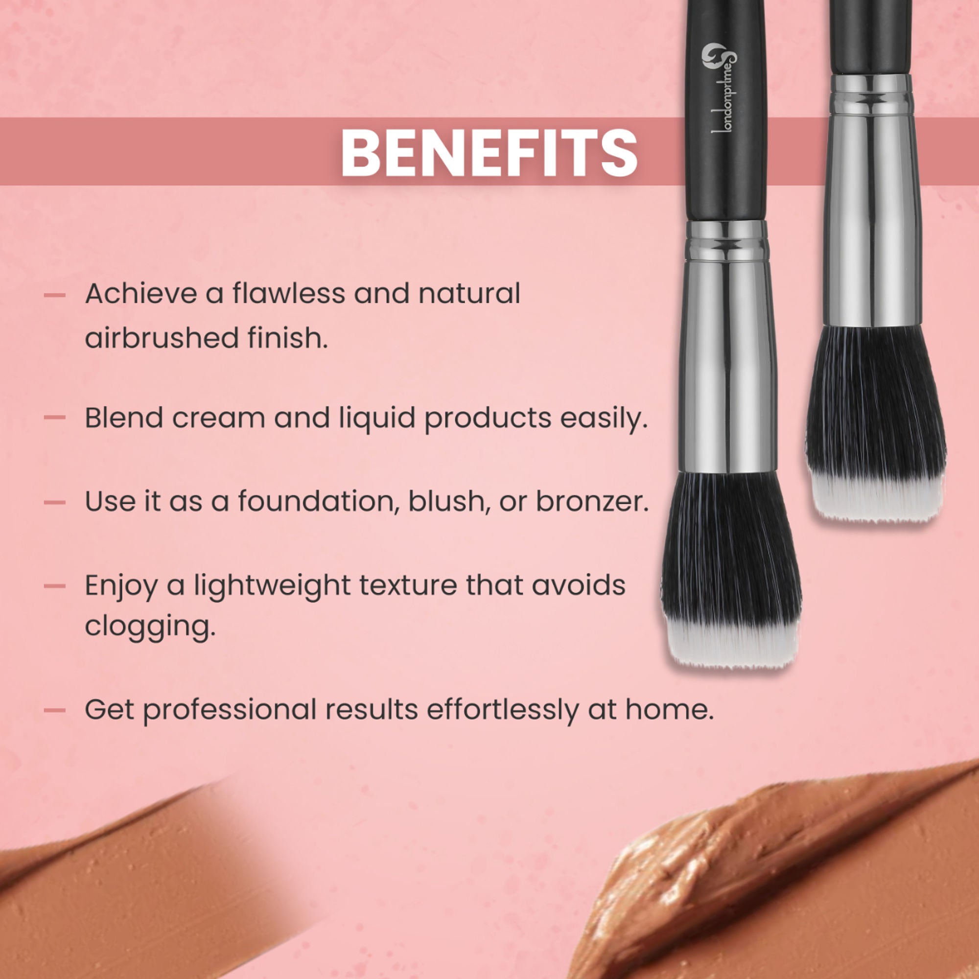 London Prime HD Stippling Brush   LP331 ( Formerly London Pride Cosmetics )