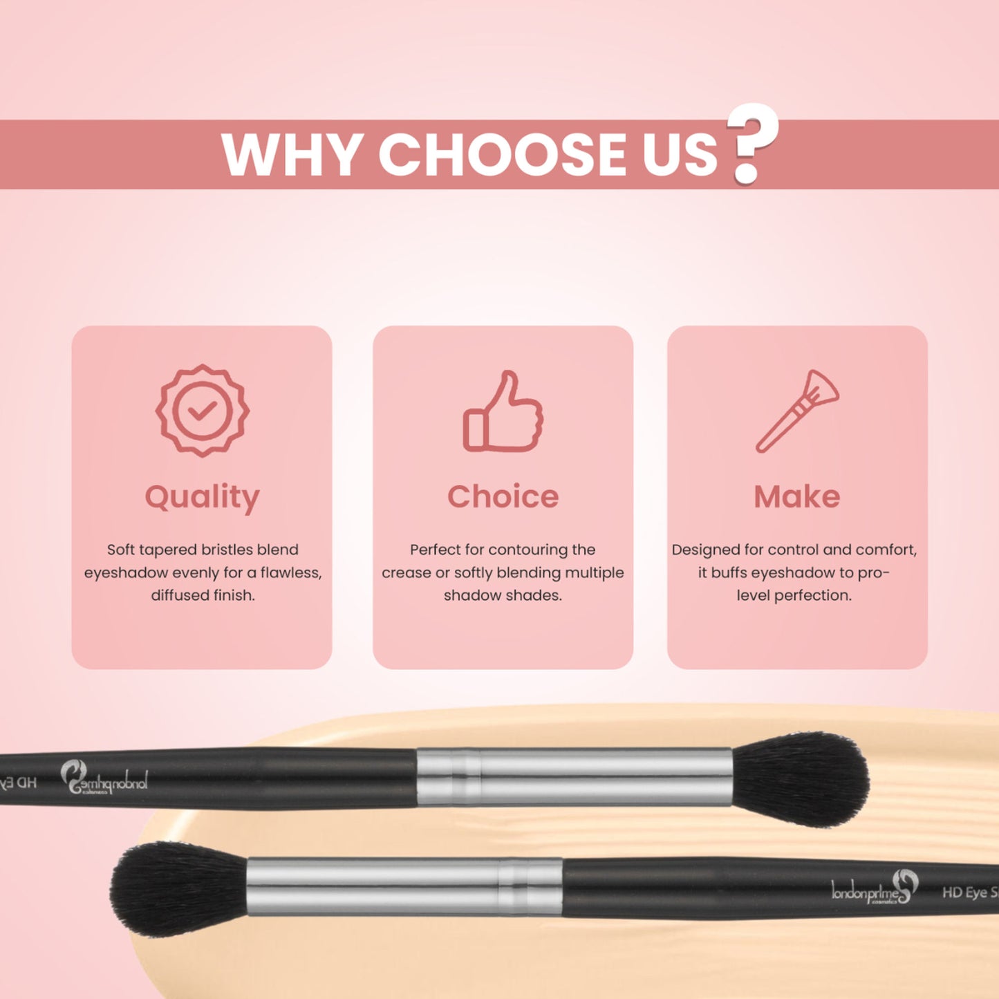 London Prime HD Eye Shadow Buffing Brush   LP317 ( Formerly London Pride Cosmetics )