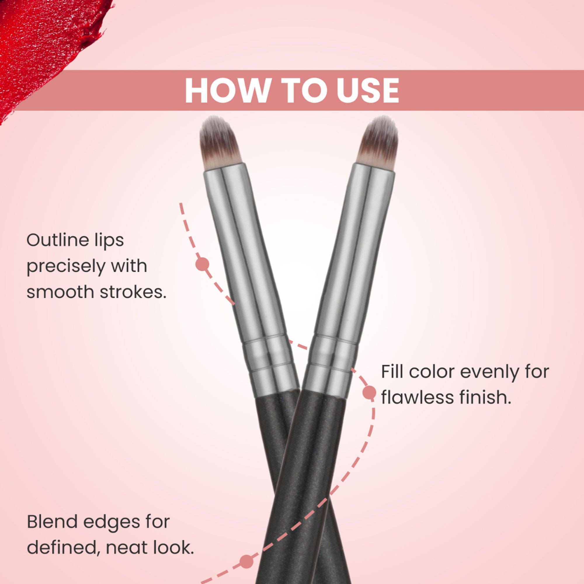 London Prime HD Lip Liner Brush   LP315 ( Formerly London Pride Cosmetics )