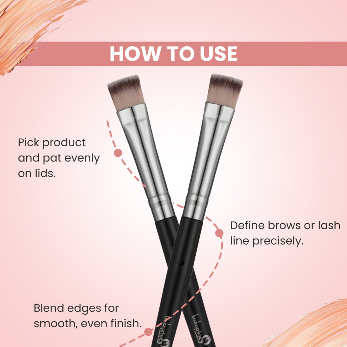 London Prime HD Flat Eyeshadow Brush   LP328 ( Formerly London Pride Cosmetics )