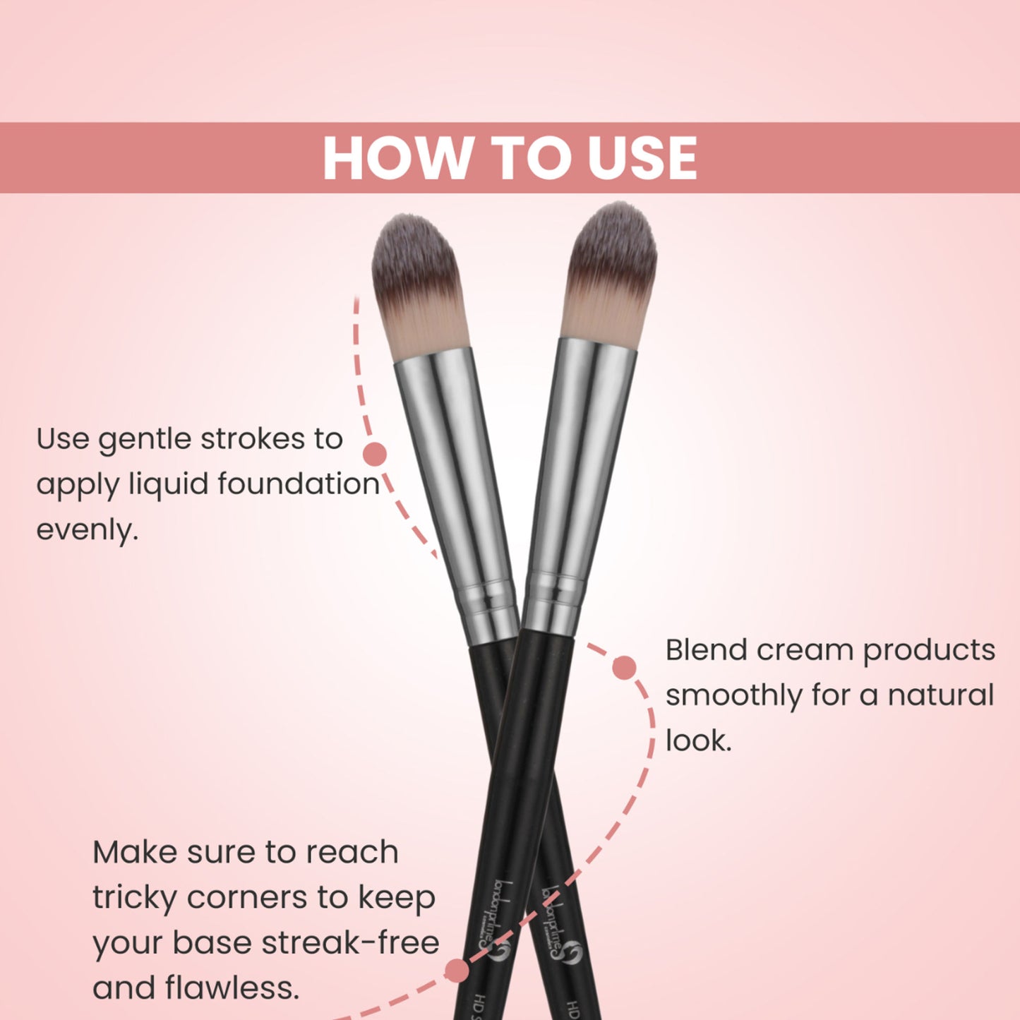 London Prime HD Small Foundation BrushLP329 ( Formerly London Pride Cosmetics )