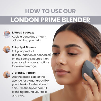 London Prime Precision Beauty Blender   Grey ( Formerly London Pride Cosmetics )