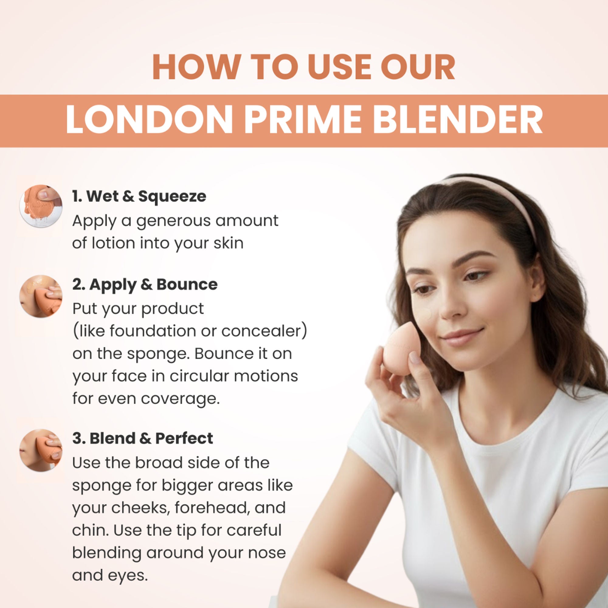 London Prime Microfiber Velvet Sponge   Orange ( Formerly London Pride Cosmetics )