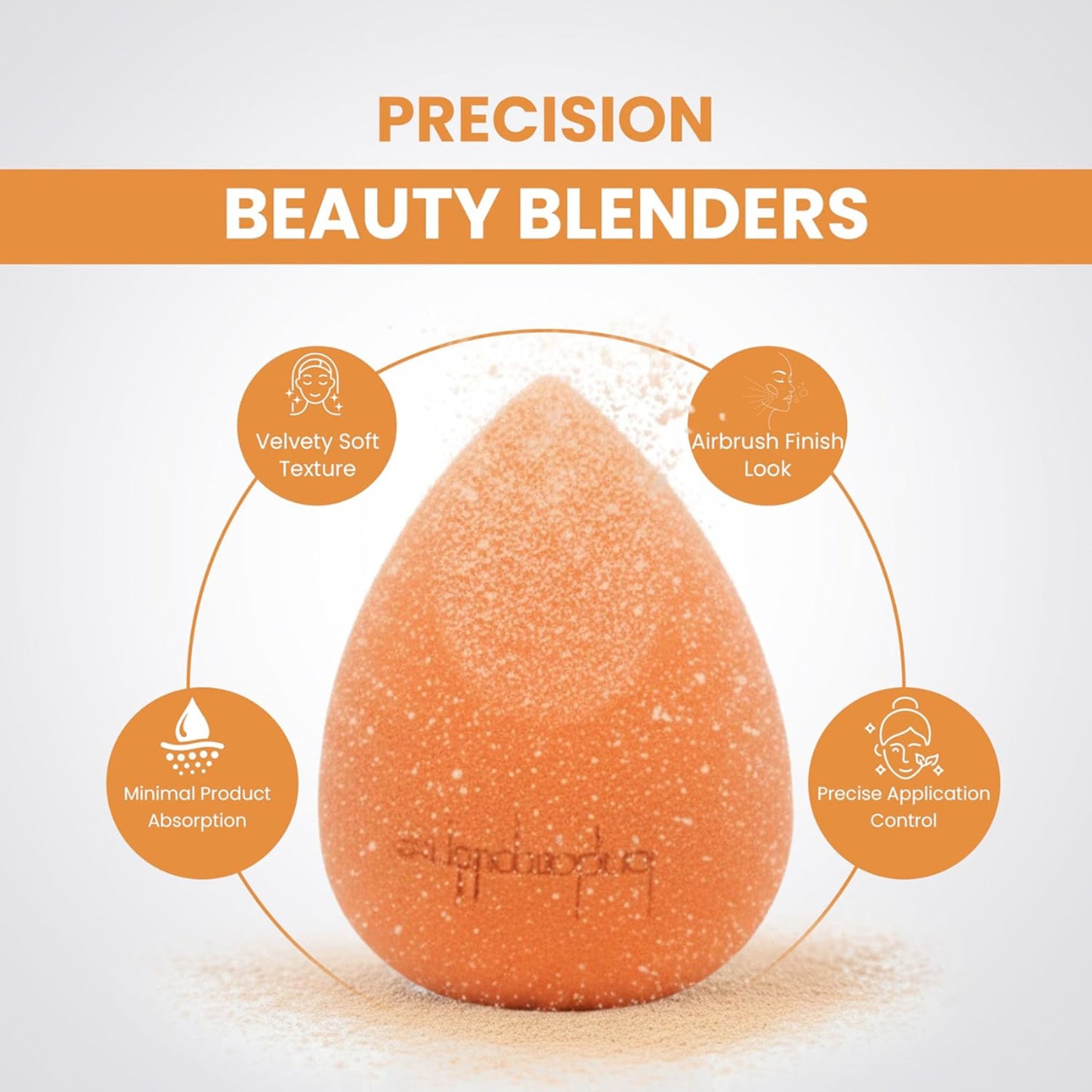 London Prime Precision Beauty Blender   Orange ( Formerly London Pride Cosmetics )