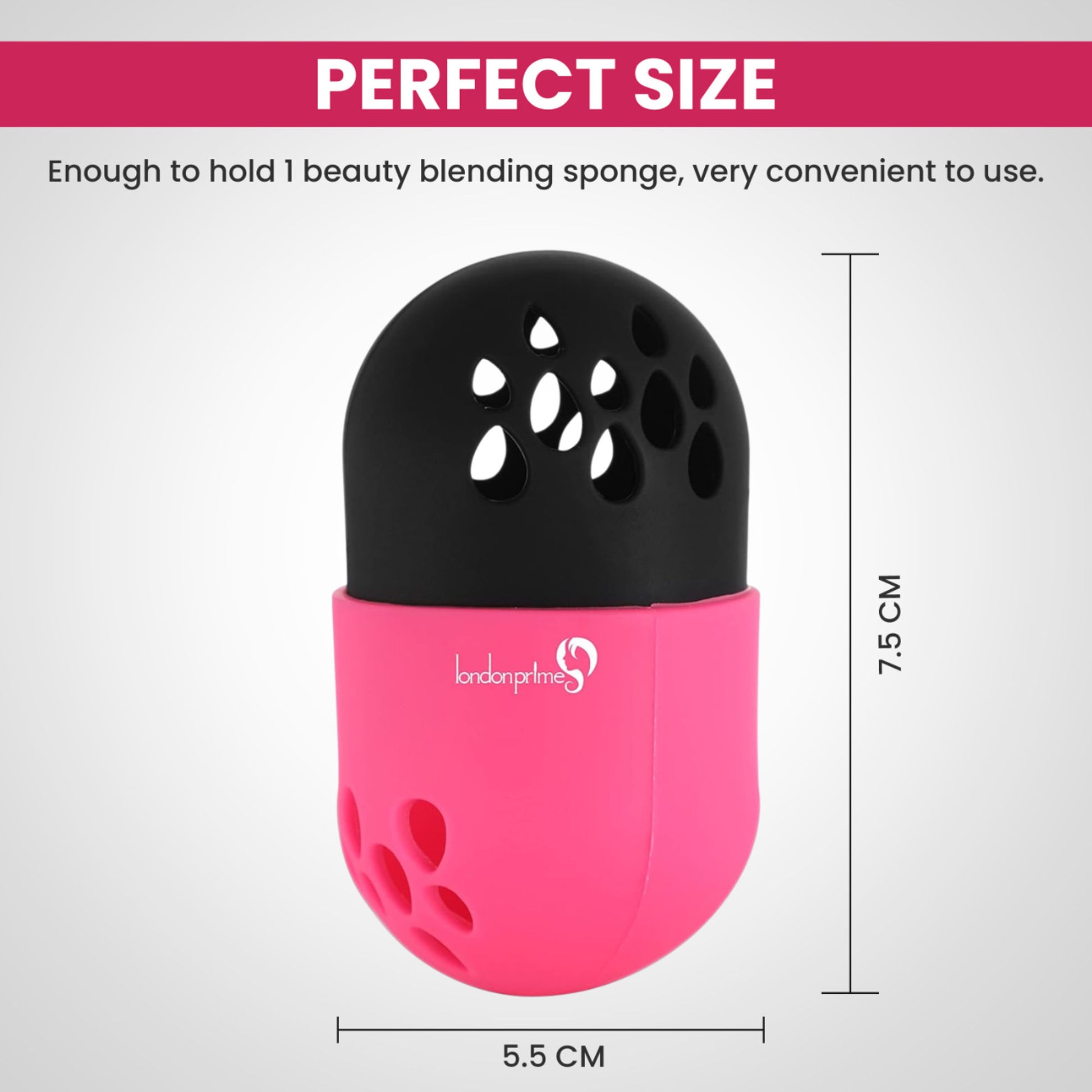 London Prime Sponge Holder Pink & Black ( Formerly London Pride Cosmetics )