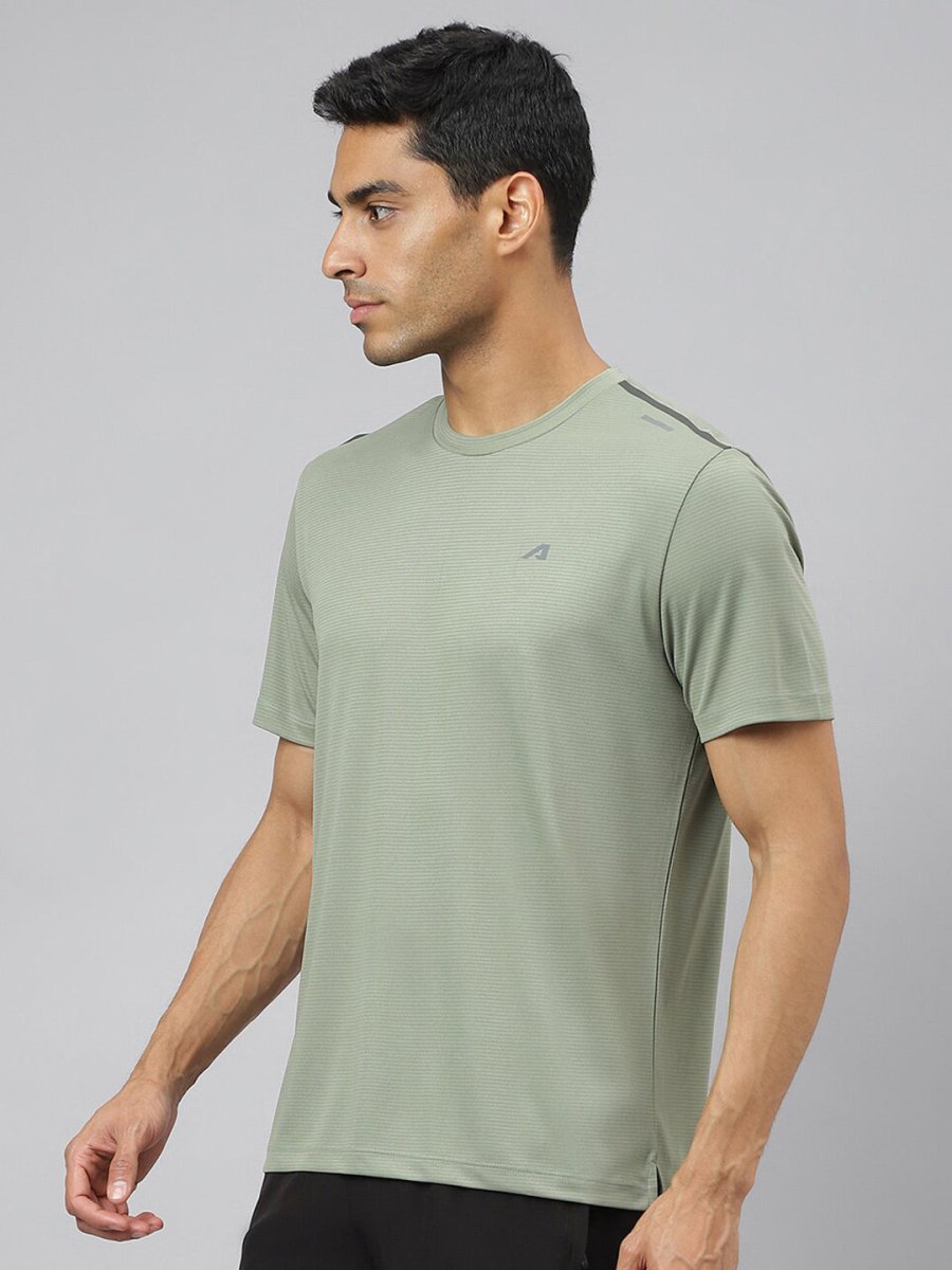 Alcis Men Drytech+ Anti-Static Slim-Fit Round Neck Running T-Shirt - Distacart