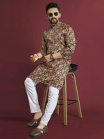 Thumbnail for Anaita Multicolour Printed Pure Silk Straight Kurta - Distacart