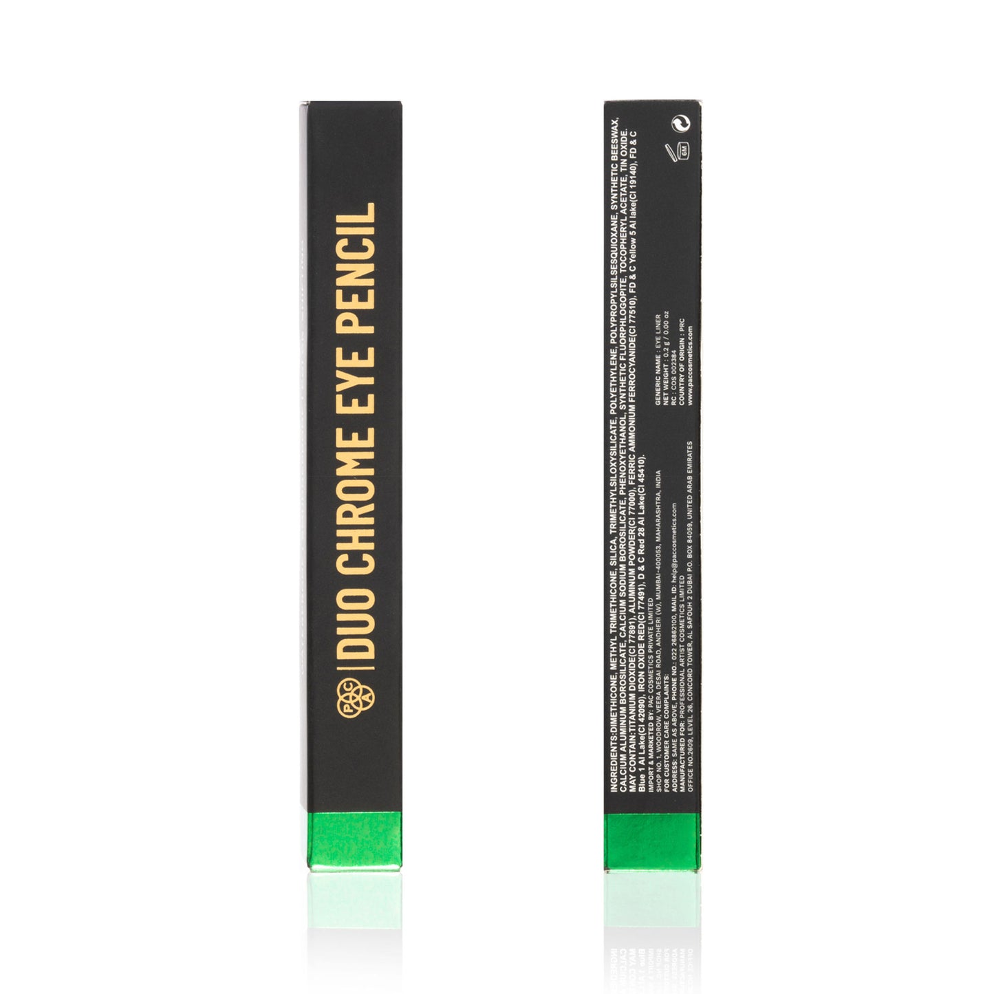 PAC Studio Duo Chrome Eye Pencil - Emerald - Distacart