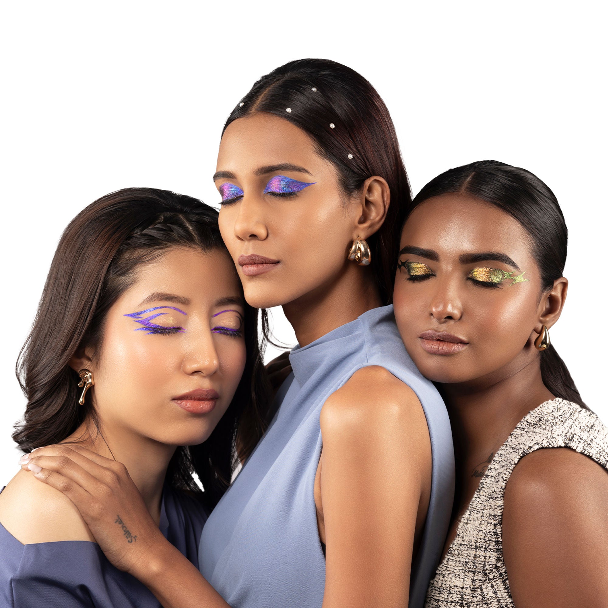 PAC Studio Duo Chrome Eye Pencil - Champagne - Distacart