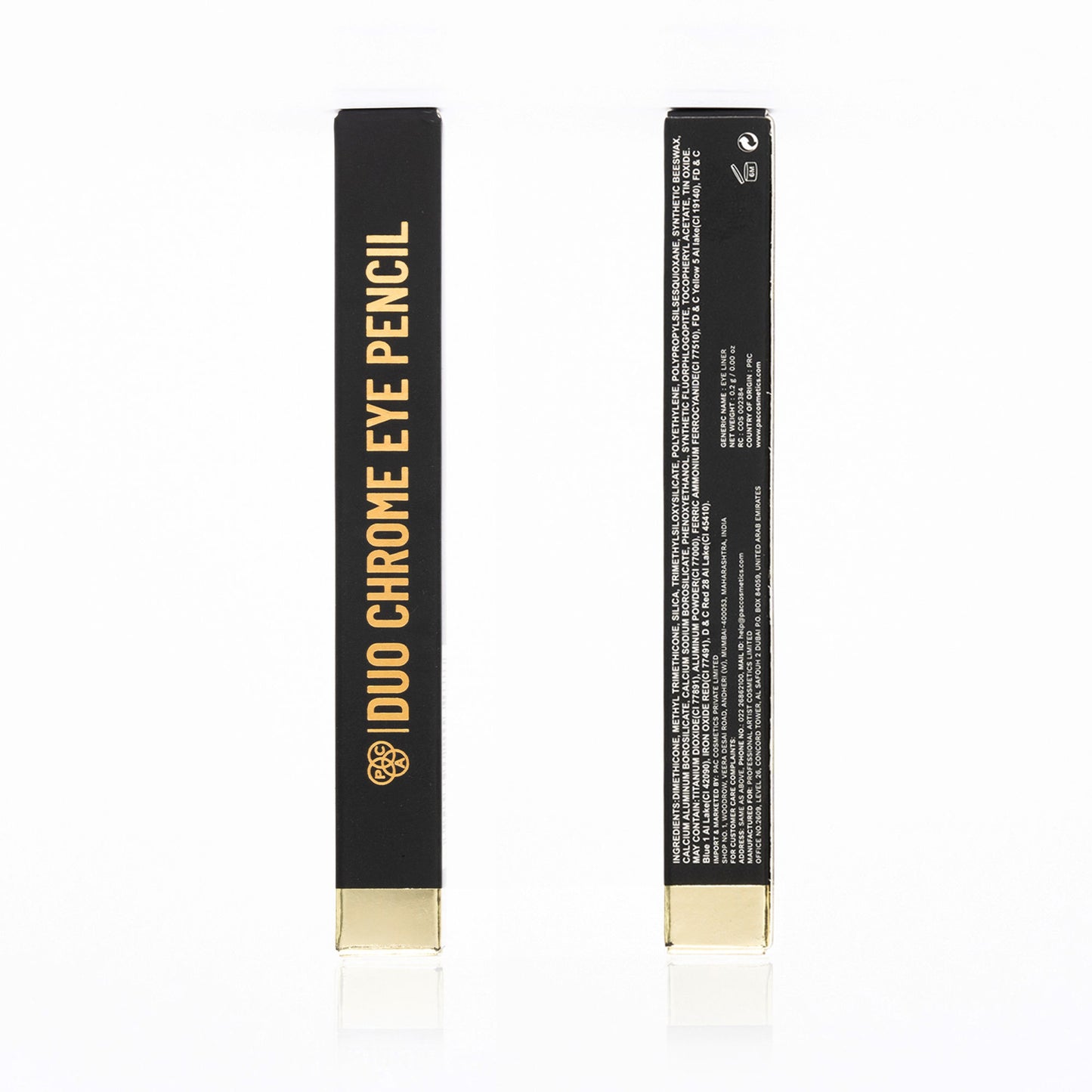 PAC Studio Duo Chrome Eye Pencil - Champagne - Distacart