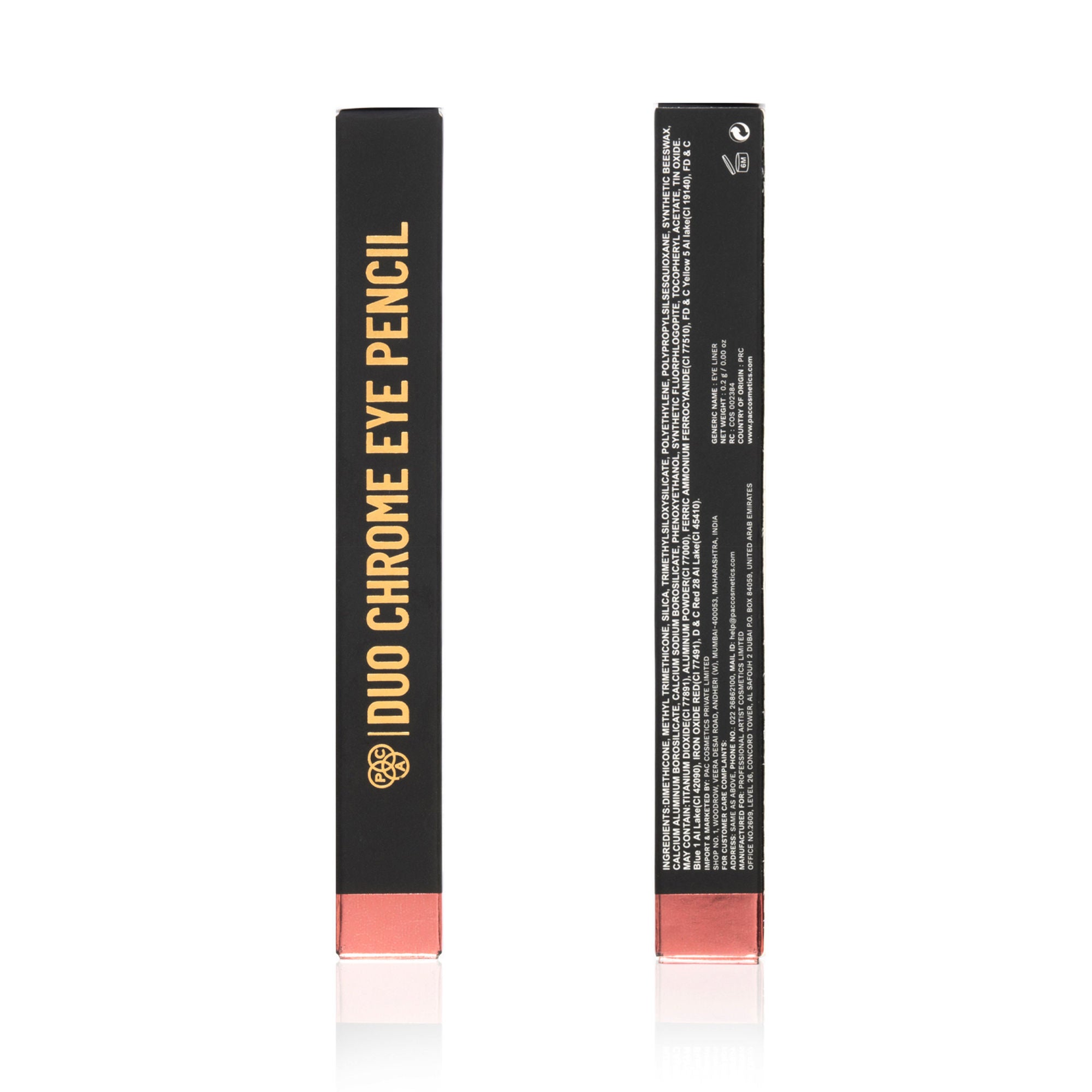 PAC Studio Duo Chrome Eye Pencil - Copper - Distacart