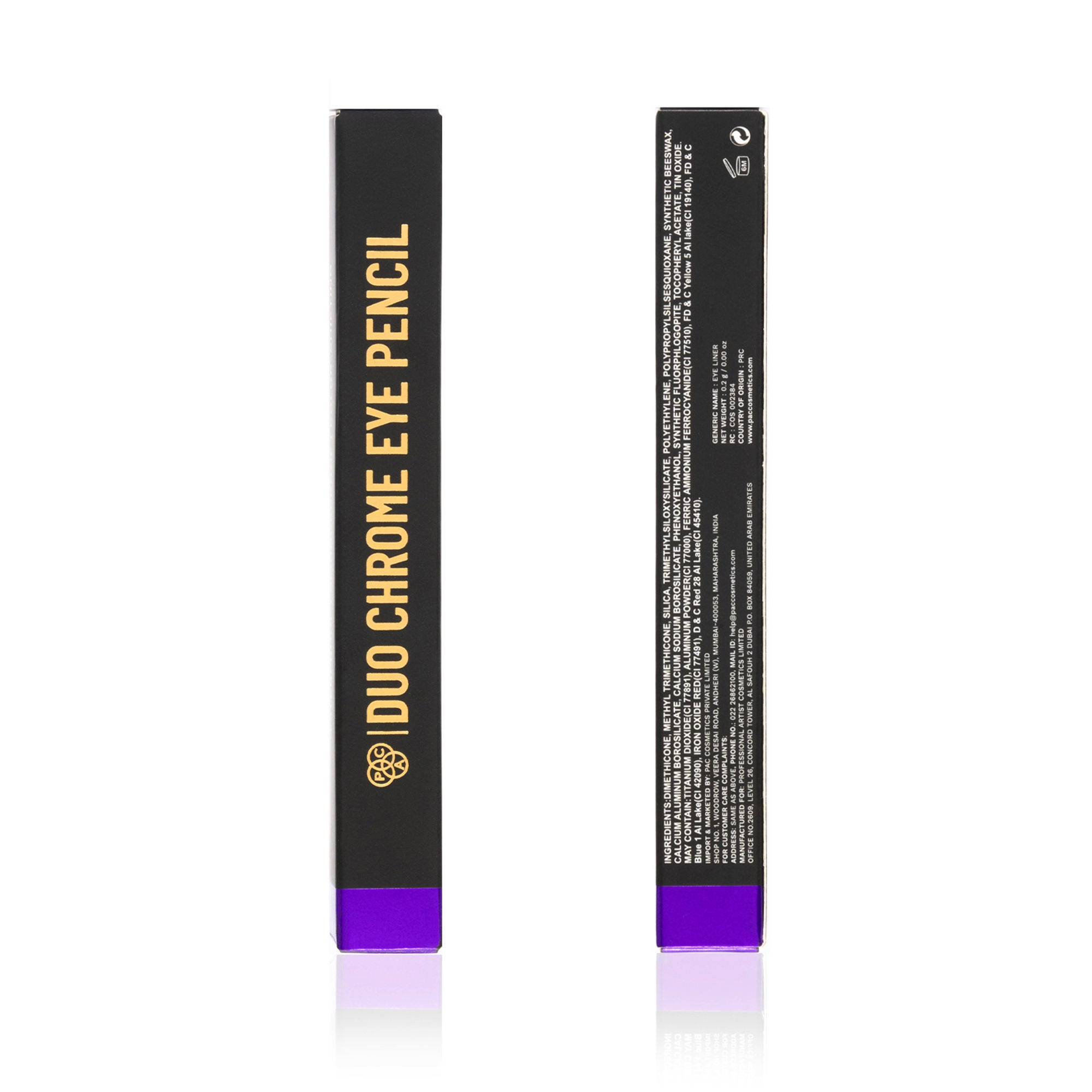 PAC Studio Duo Chrome Eye Pencil - Purple - Distacart