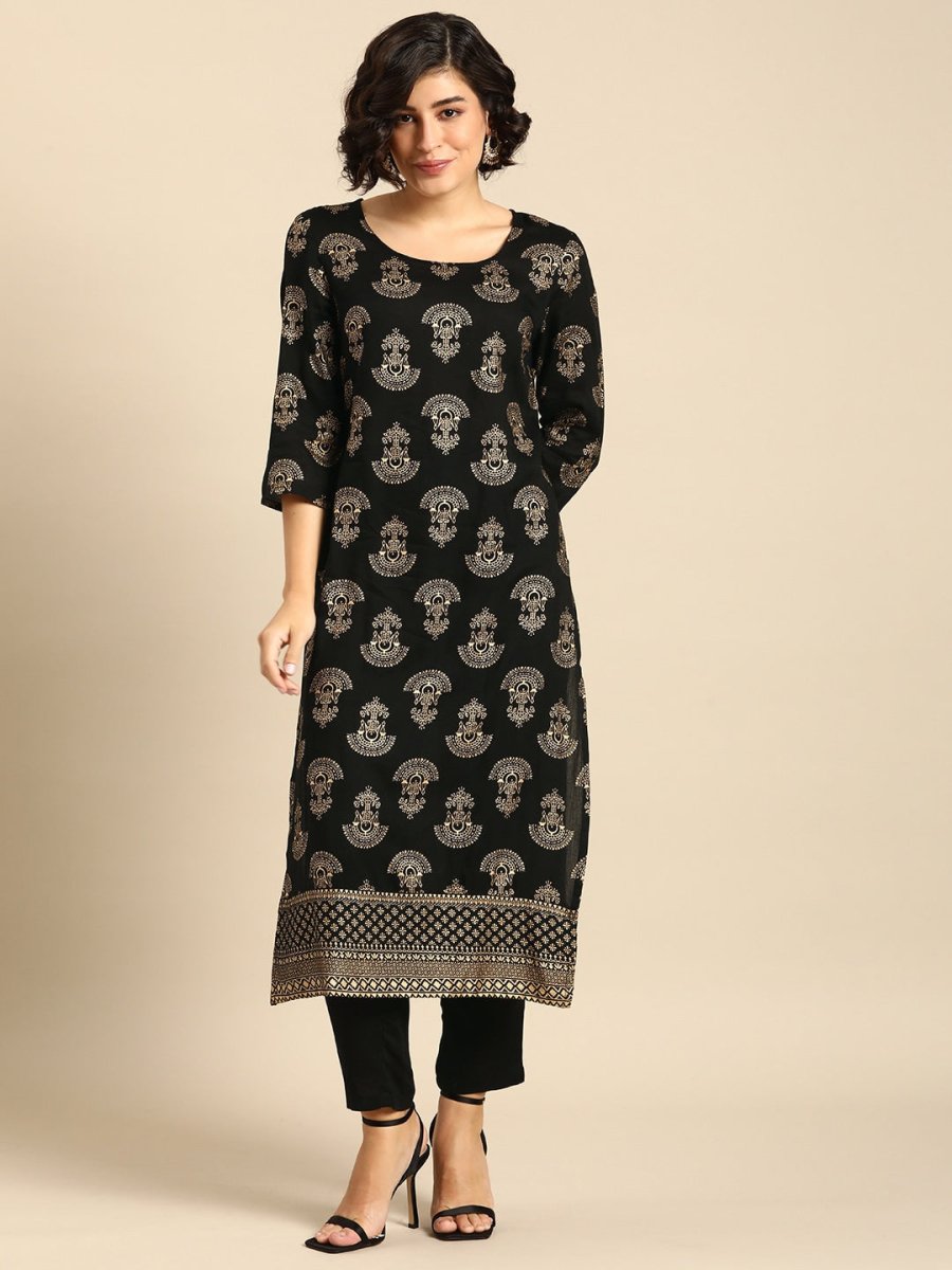Anouk Women Ethnic Motifs Printed Regular Kurta With Trousers - Distacart