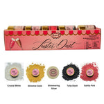 Thumbnail for edible luster dust pack of 5 black white silver pink gold 25 gm